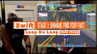 Zwift Racing Action – Shimano Find Your Fast Stage 3 | Loop De Loop Race!