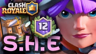 皇室戰爭 (Clash Royale):12 勝 4000 杯 S.H.E 三個火槍手和野蛮人房子卡組介紹 3 musketeers with  barbarian hut deck