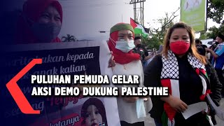 Puluhan Pemuda Gelar Aksi Demo Dukung Palestina