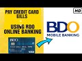 How to PAY credit card bills using BDO Online Banking