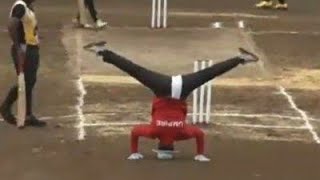 Umpire signals wide using his legs going upside down, Michael Vaughan reacts