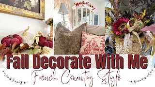 FALL DECORATING IDEAS ~ COZY FALL DECOR ~ DECORATE WITH ME ~ FRENCH COUNTRY STYLE ~ Monica Rose