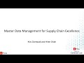 Master Data Management for Supply Chain Excellence