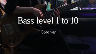 Techniques for each bass guitar level / Bass level 1 to 10