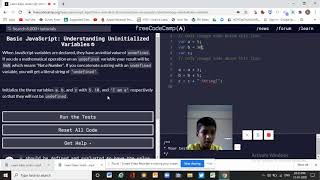 Learn Basic JavaScript Understanding Uninitialized Variables freeCodeCamp org