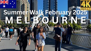 Walk Through Melbourne Australia 2025 Summer Walk In Melbourne 4K Video