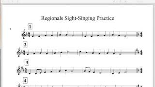 Regionals Sight Singing Practice