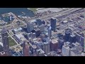 Google flyover of Cleveland downtown to waterfront