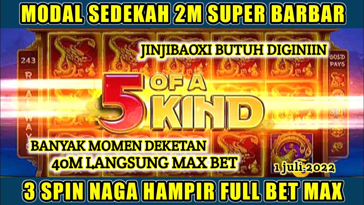 MODAL SEDEKAH 2M SUPER BARBAR || 3 SPIN NAGA HAMPIR FULL BET MAX ...