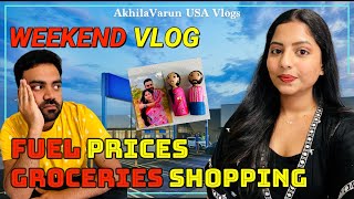 Weekend VLOG | USA lo PETROL ధర | Grocery Shopping | AkhilaVarun | USA Telugu Vlogs