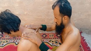 Asmr Massage head and back massage for relaxing || Young Pakistani barber || asmr massage pk