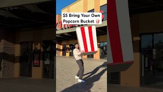 This movie theater has bring your own popcorn bucket for $5 so I made a massive bucket 🍿