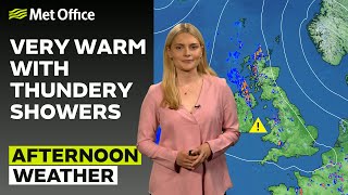 12/05/24 – Thunderstorm warnings for many – Afternoon Weather Forecast UK – Met Office Weather