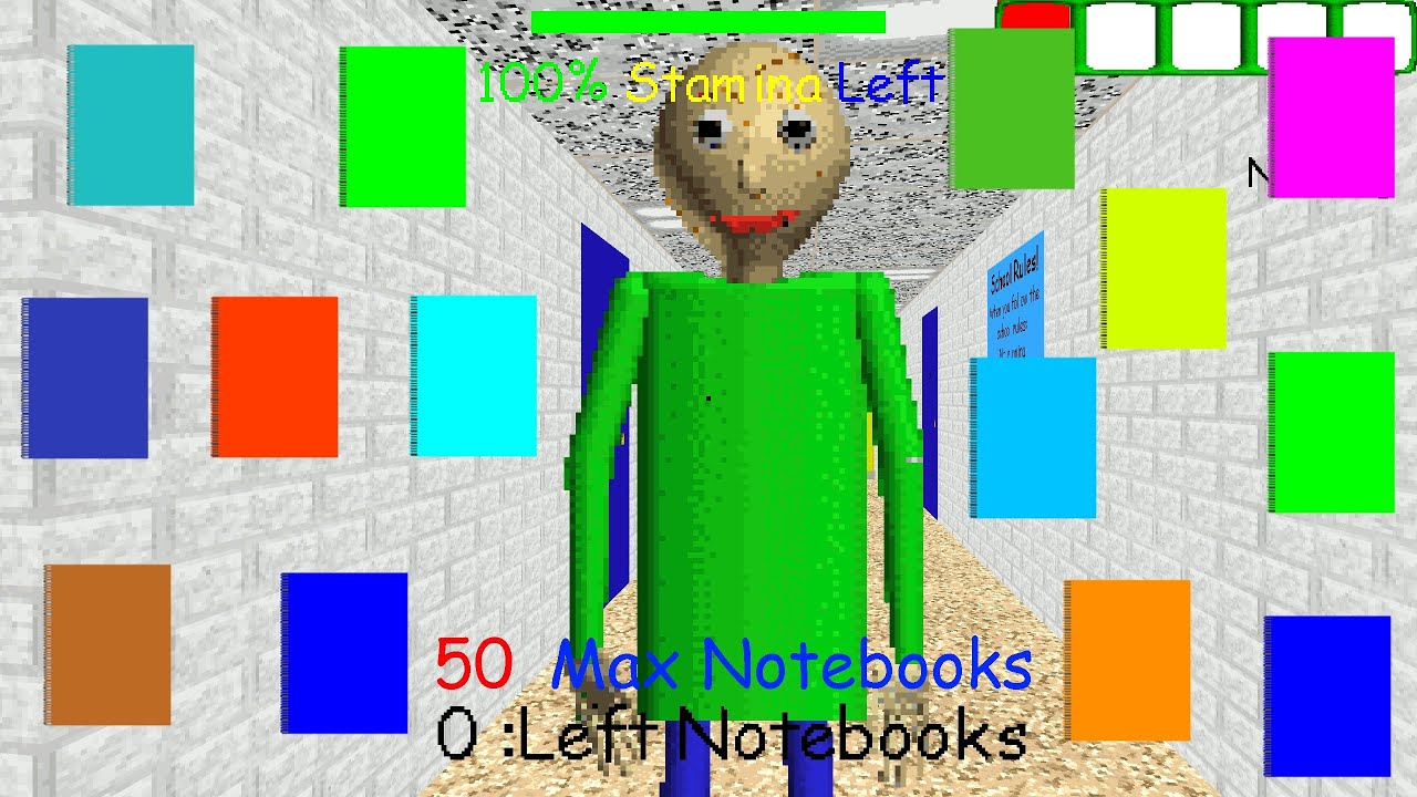 Baldi S Basics Classic Mod Baldi S Basics But 50 Notebooks Game