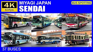 【Bus Spotting】Japan: Sendai Station, Miyagi（バス 走行動画 仙台駅）[4K]