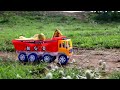 Ashok Leyland Truck Stuck in Deep Mud Pulling Out By John Deere Tractor  CS Toy