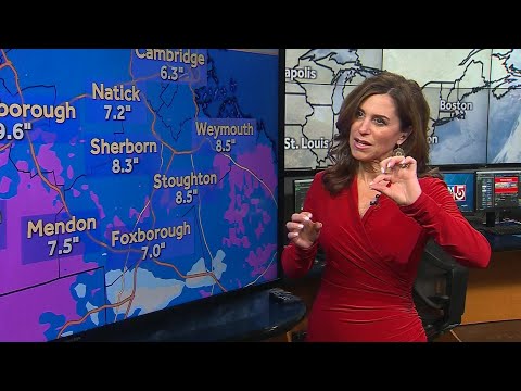 How many inches of snow does Massachusetts get?