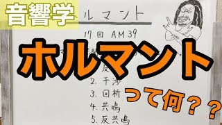 【解説】ホルマントとアンチホルマント！！