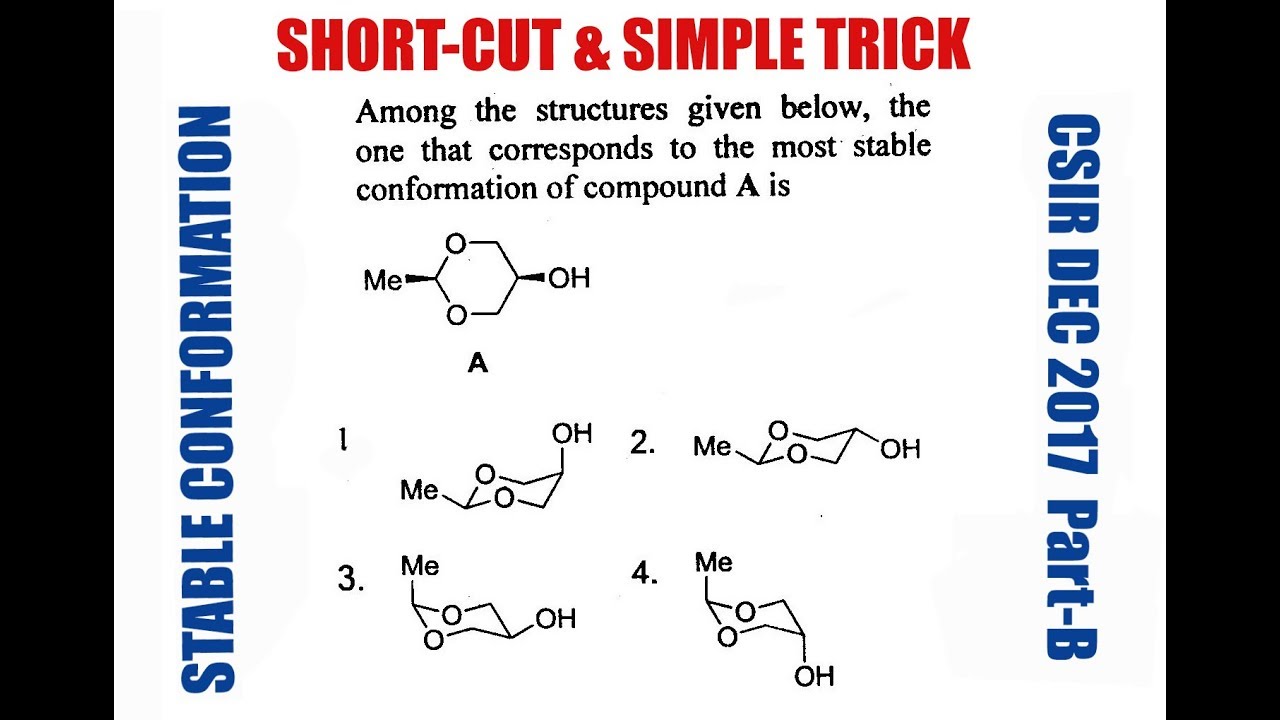 Finding The Most Stable Conformation For The Given Compound - CSIR DEC ...