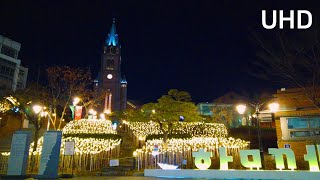 [4K] 서울 명동성당 빛의 축제 Merry Christmas! Myeongdong Cathedral in Seoul, South Korea