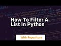 How to filter a list in python