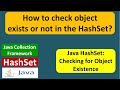 How to check object exists or not in the HashSet? | Java Collection Framework