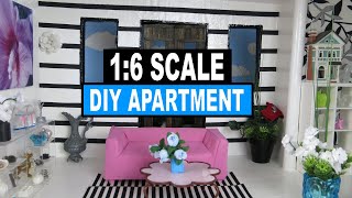 DIY Apartment made with Cardboard and Paper Mache in One Sixth Scale