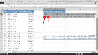 excel-237 - Liczenie unikalnych wartości (tylko dla liczb) - SUMA, CZĘSTOŚĆ