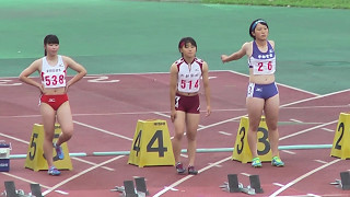 H29　栃木県高校総体　女子100m　決勝