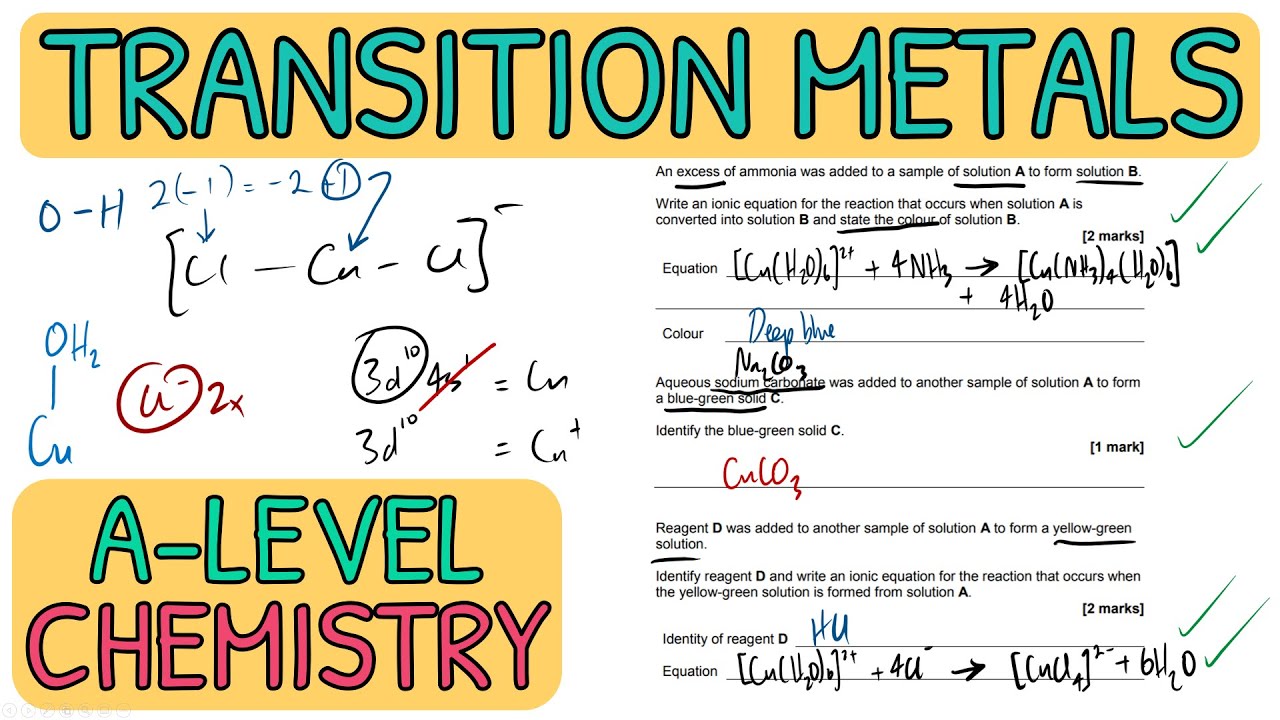 Transition Metals - Exam Question Walkthrough｜A Level Chemistry (AQA ...