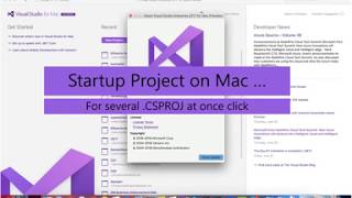 How to startup multiple projects on Visual Studio for MAC