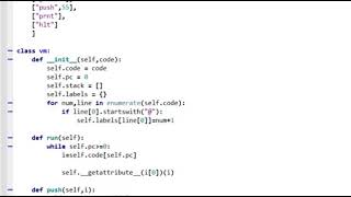 Building a stack based virtual machine with python, episode 02