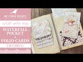 Waterfall Pocket Tutorial 12 | Folio Cards Double Envelope Insert | My Porch Prints Junk Journals