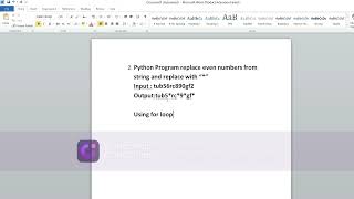 Python Program replace even numbers from string and replace with “*”