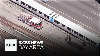 Eastbound Bart Train Emergency Sparks System Shutdown