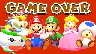 Super Mario 3D World + Bowser's Fury - Game Over (All Characters)