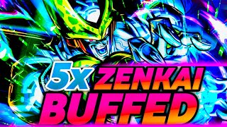 5X ZENKAI BUFFED TO OUR LF PERFECT CELL DESTROYING UNITS!? (DRAGON BALL LEGEND)