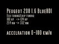 Peugeot 208 1.6 BlueHdi Ecu/chiptuned -- 134 Hp & 332 Nm 0-100 km/h accelration