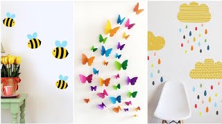 3 DIY | New Fashioned Kids Room Decor Ideas 2022 | Cloudy, Butterfly And Bumble Bee Wall Decoration