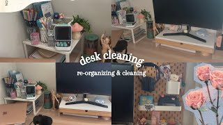 desk re-organizing ₊˚*💻*🎧 ₊˚ re-decorating, cleaning, organizing