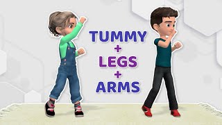 TUMMY + LEGS + ARMS: HOME WORKOUT FOR KIDS