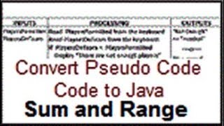 Java Sum Avg Range