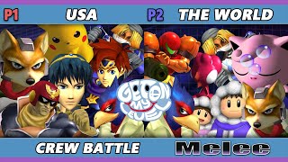 GOML 2023 - USA vs The World - Crew Battle - Smash Melee - SSBM