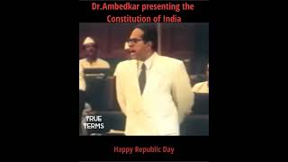 Dr.Ambedkar Presenting the Constitution Of India. #shorts #republicday #constitution #india #viral