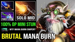 BRUTAL Mana Burn Sniper 1st Item Diffusal 100% Annoying Mini Stun EZ Deleted Mid Dota 2