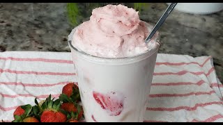 Whipped Strawberry Milk Drink | DALGONA Strawberry