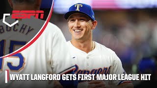 WYATT LANGFORD secures his first MAJOR LEAGUE HIT 💥 | ESPN MLB