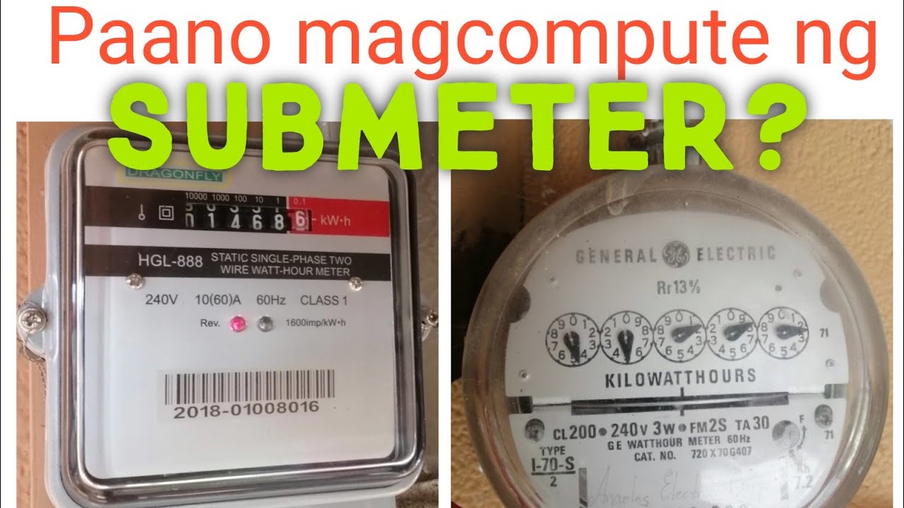 Paano Magcompute Ng ELECTRIC BILL Sa SUBMETER? How To Compute The ...