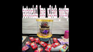 Cara menghias kue ulang tahun dengan pocky/kue ulang tahun pocky/hiasan kue ultah pocky