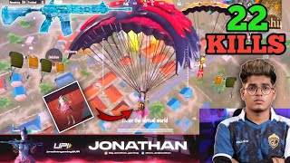 22KILLS 😍 !! JONATHAN NEW BEST AGRESSIVE GAMEPLAY/FOREST ELF SET #jonathangaming #gameplay